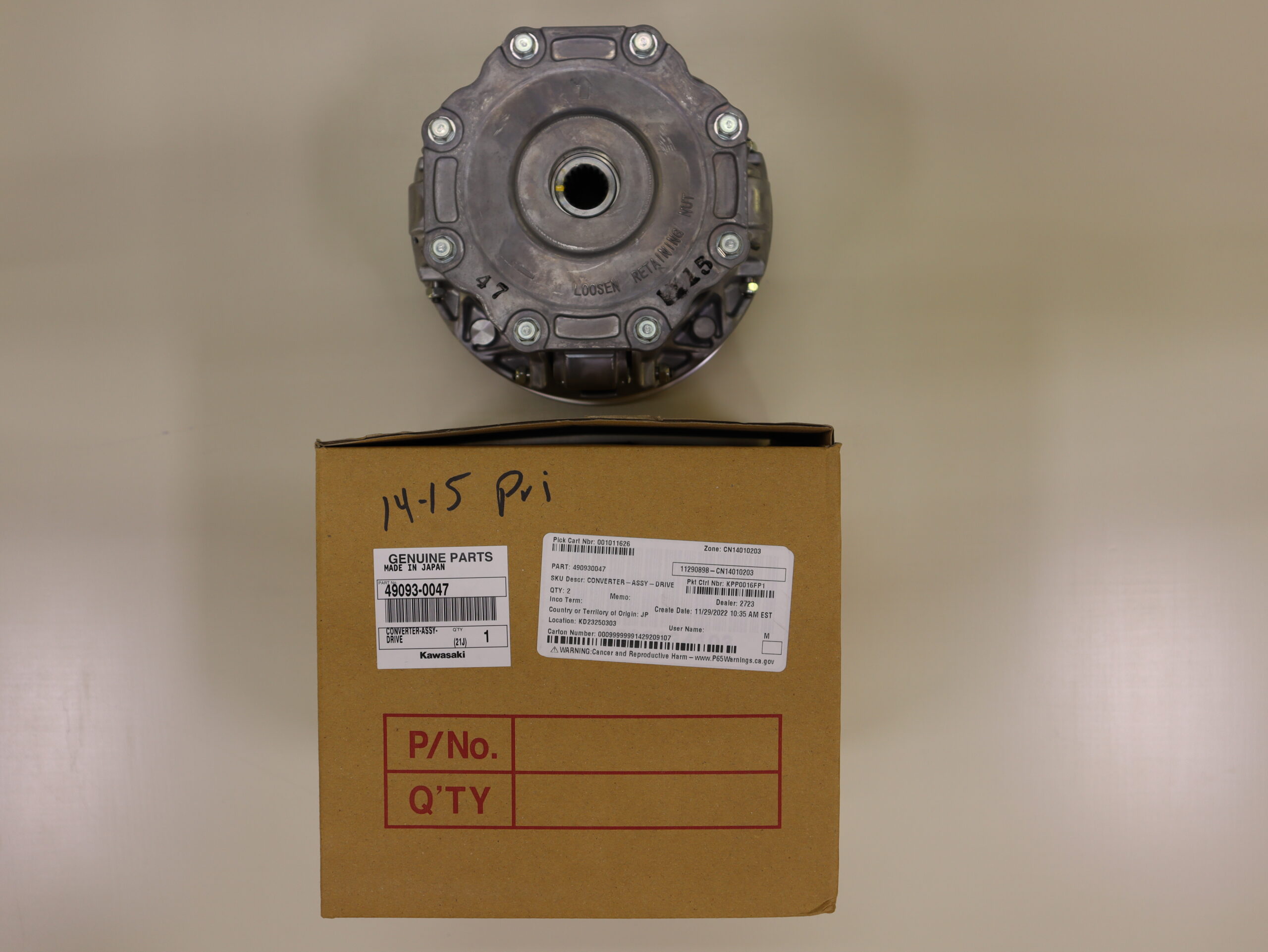 Kawasaki Teryx OEM Primary Drive Clutch Assembly 49093-0047