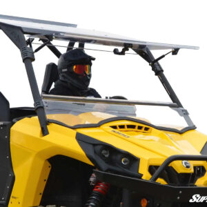 Can-am commander scratch resistant flip windshield